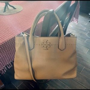 TORY BURCH MCGRAW SATCHEL BAGUETTE